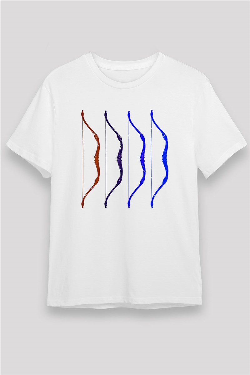 Unisex Print T-Shirt - White #376886
