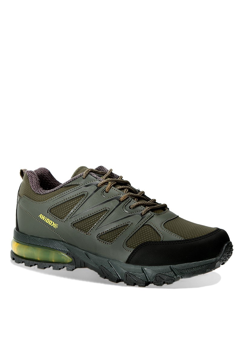 Meskie buty turystyczne, trampki - zielone  20183198