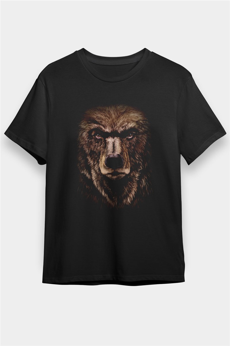 Unisex Print T-Shirt - Black #373616