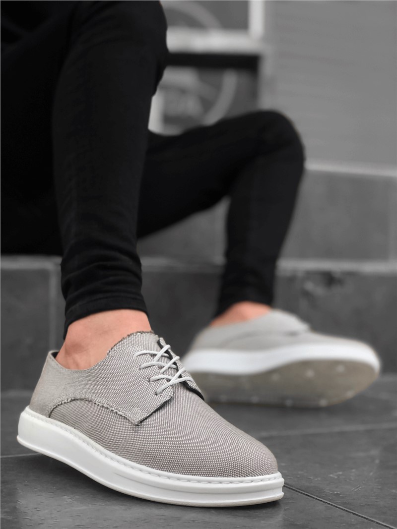 Sapatos Casuais Têxteis Masculinos BA0003 - Cinza #322006