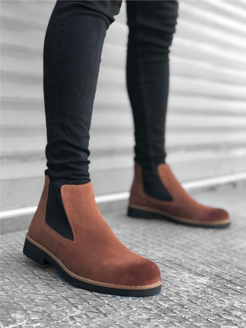 Men's suede boots BA0058 - Taba # 322157