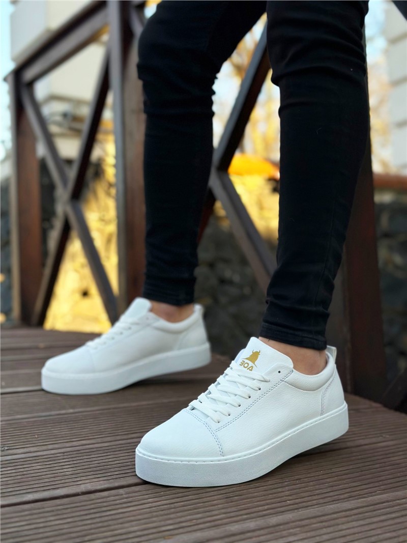 Men's Lace Up Sports Shoes BA0104 - White #369671