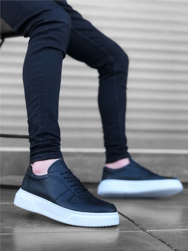Men's leather shoes BA0196 - Black #328425