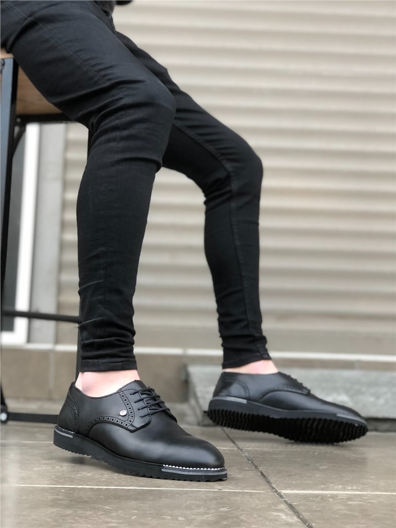 Men's casual shoes BA0197 - Black #334088