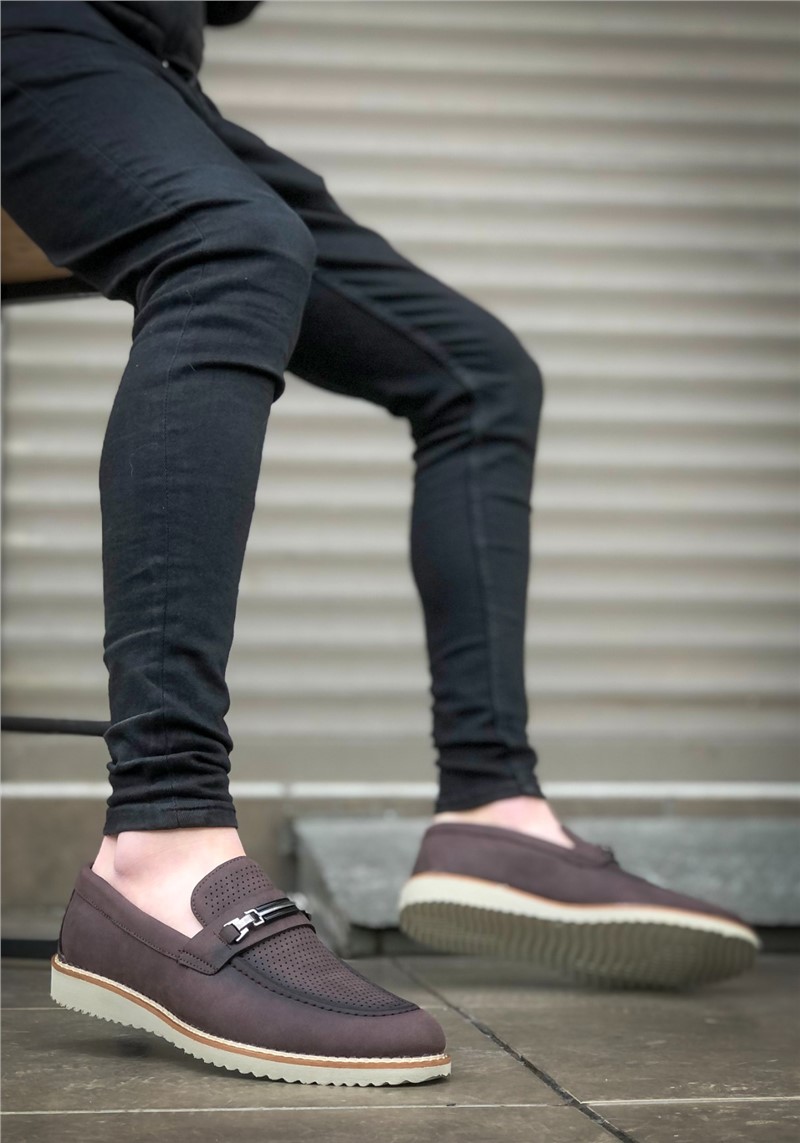 Men's casual shoes BA0198 - Brown #328640