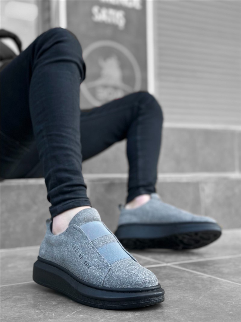 Men's Suede Shoes BA0307 - Gray #369674