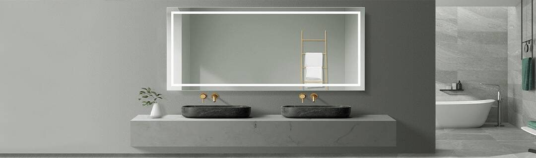 Bathroom mirrors with lighting