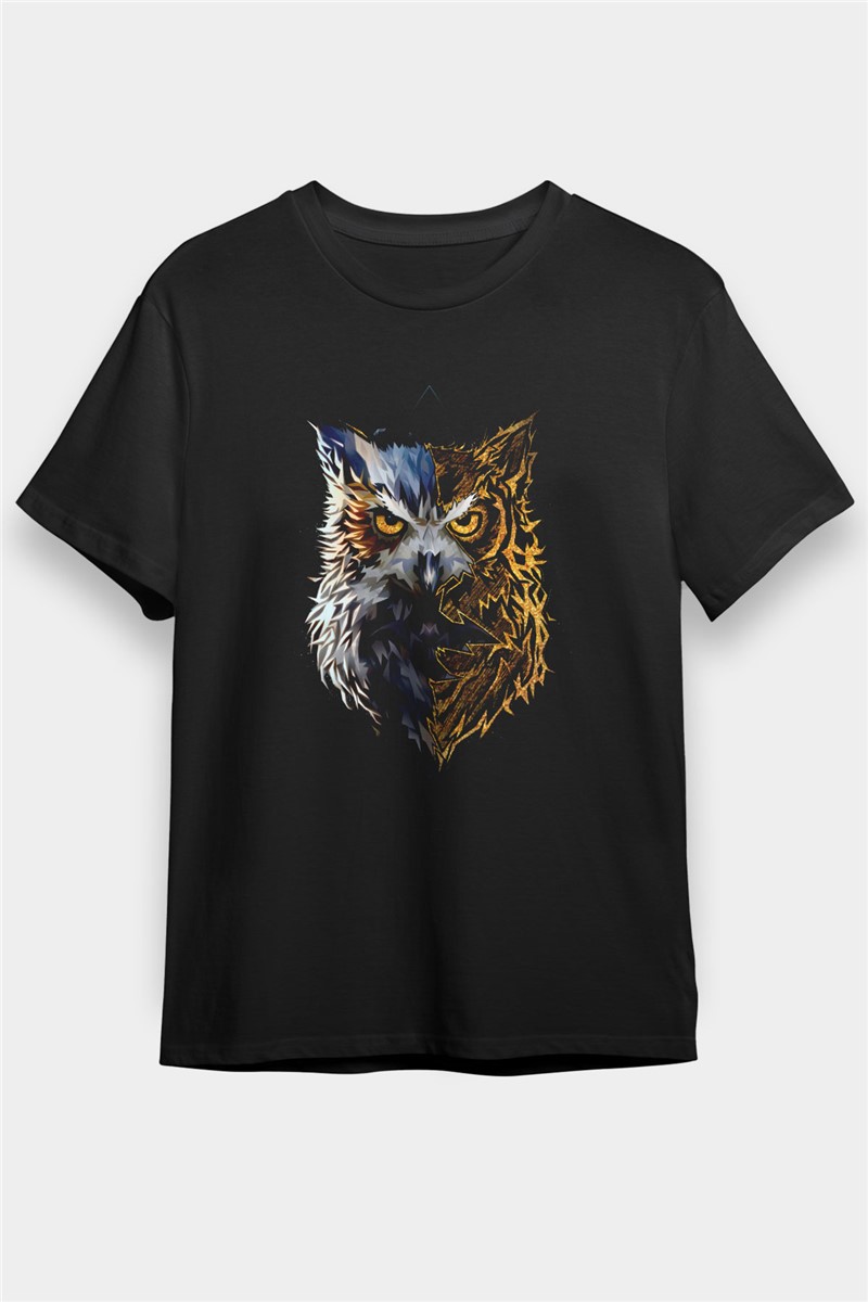 Unisex Print T-Shirt - Black #375704
