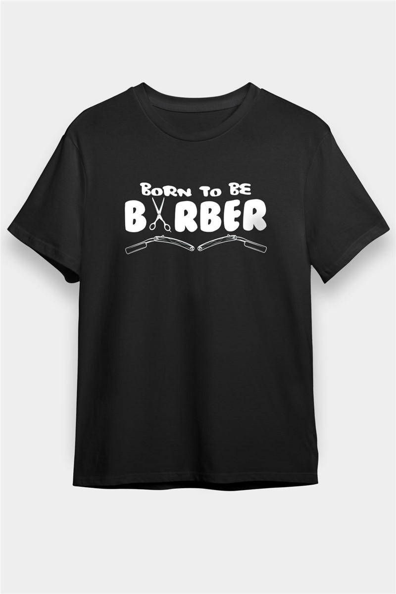 Unisex Print T-Shirt - Black #373315