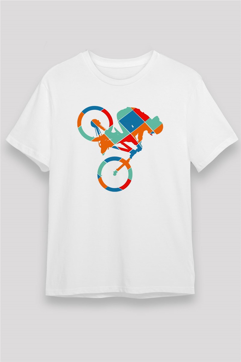 Unisex Print T-Shirt - White #372123