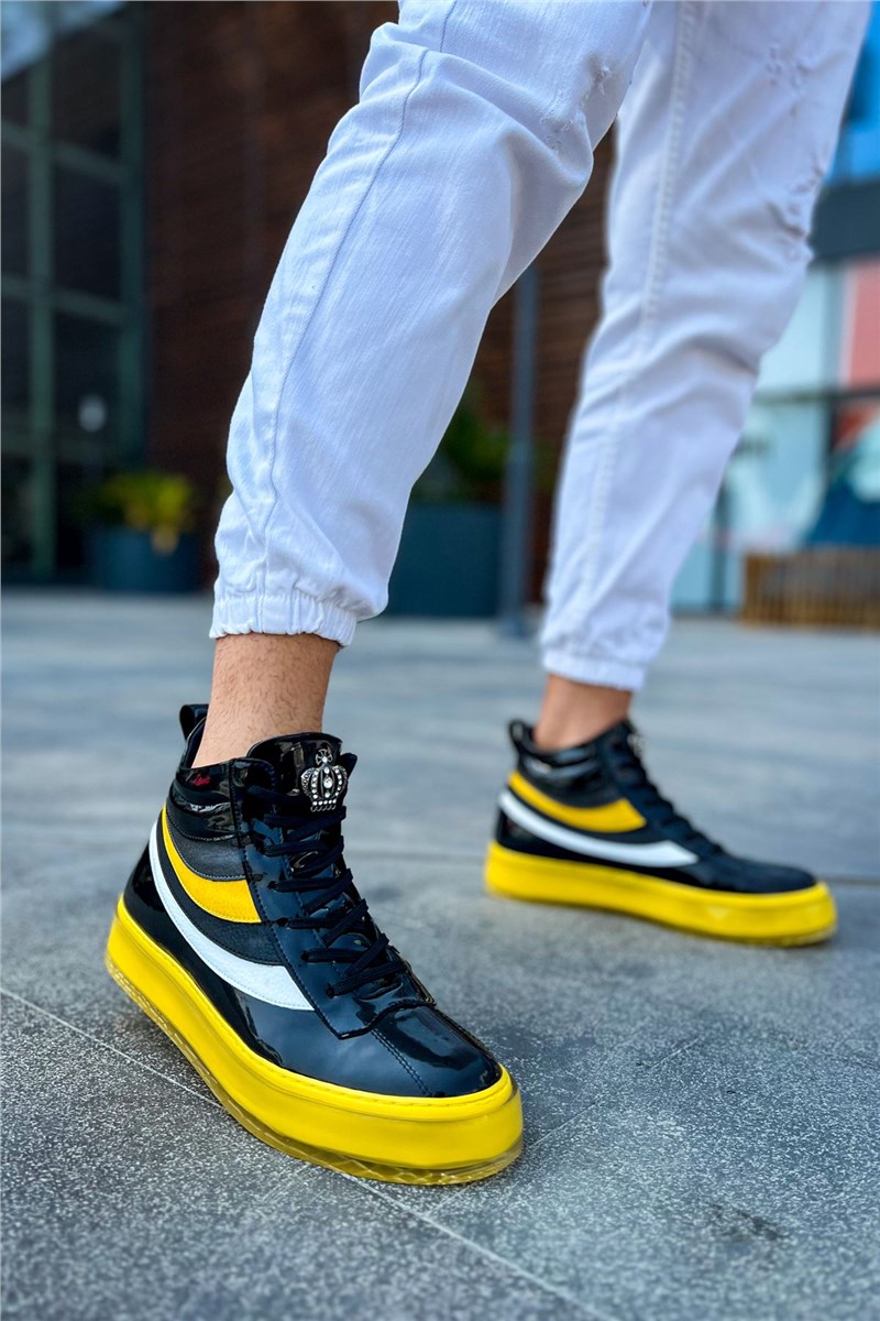 Men's Lace Up Boots CH973 - Yellow #385137