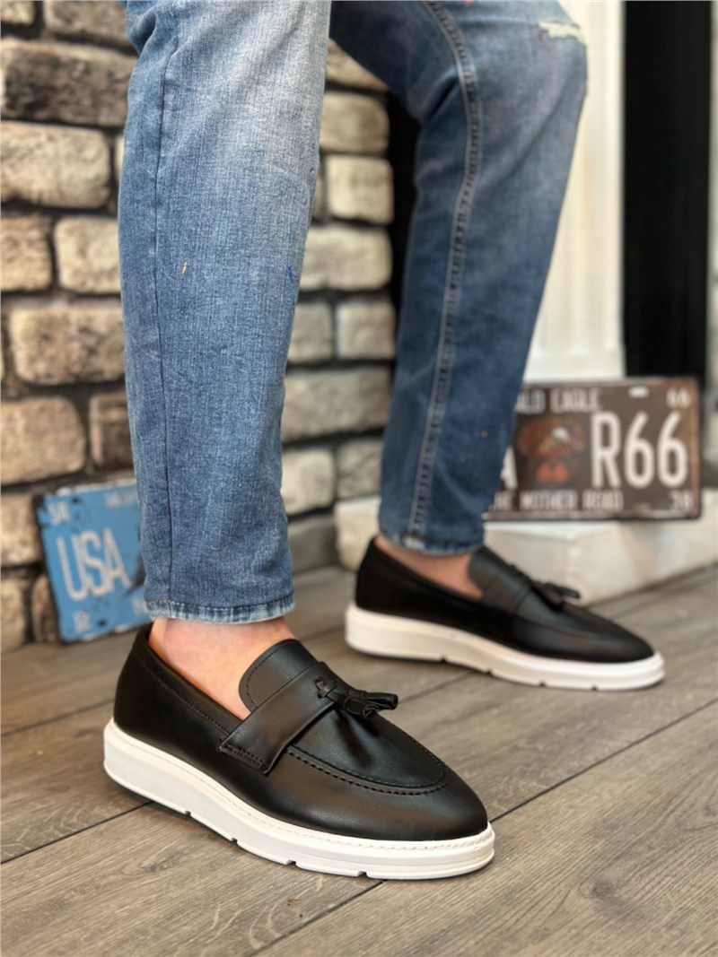 Men's Shoes BA0005 - Black with White #403743