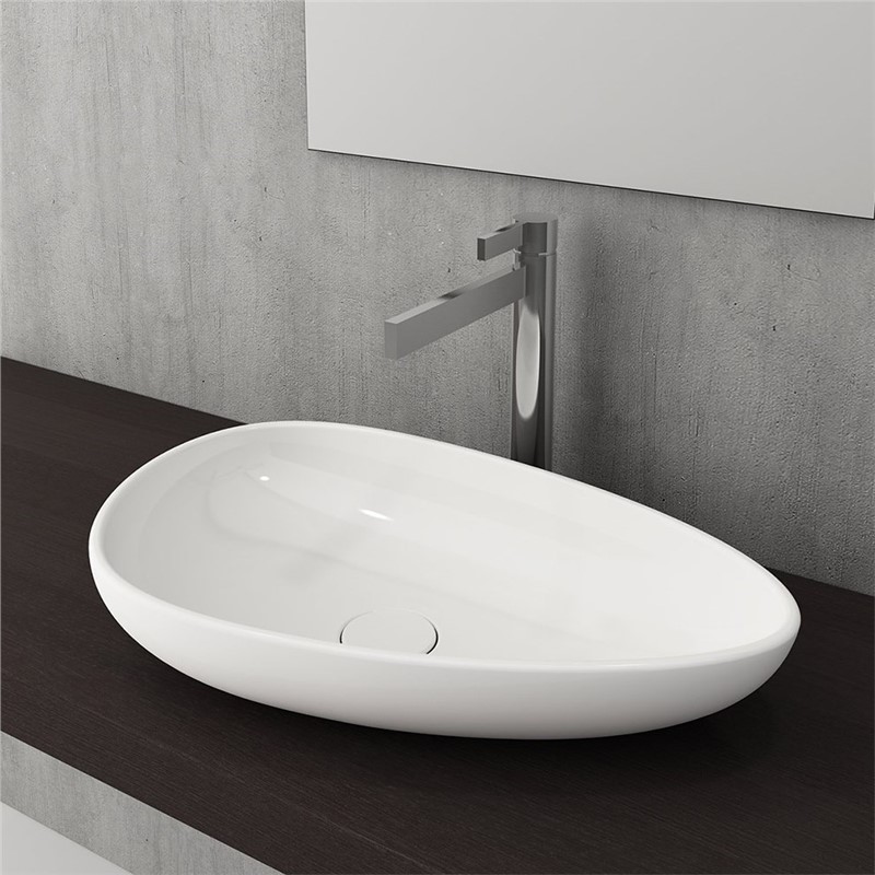 Bocchi Etna 58 cm Bowl Washbasin - Glossy White #335017
