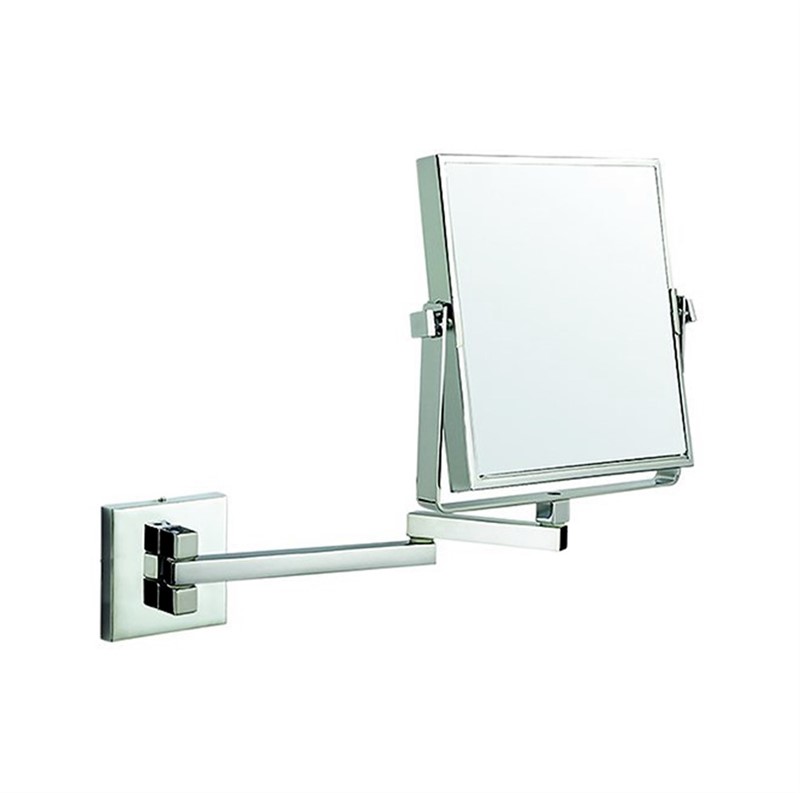 Bocchi Square Double Sided And Double Armed Makeup Mirror - Chrome #340296