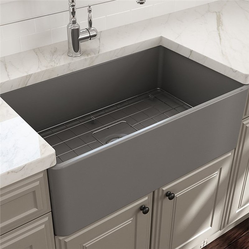 Bocchi Lavello Кухненска мивка 76 см - Сив мат #336413 