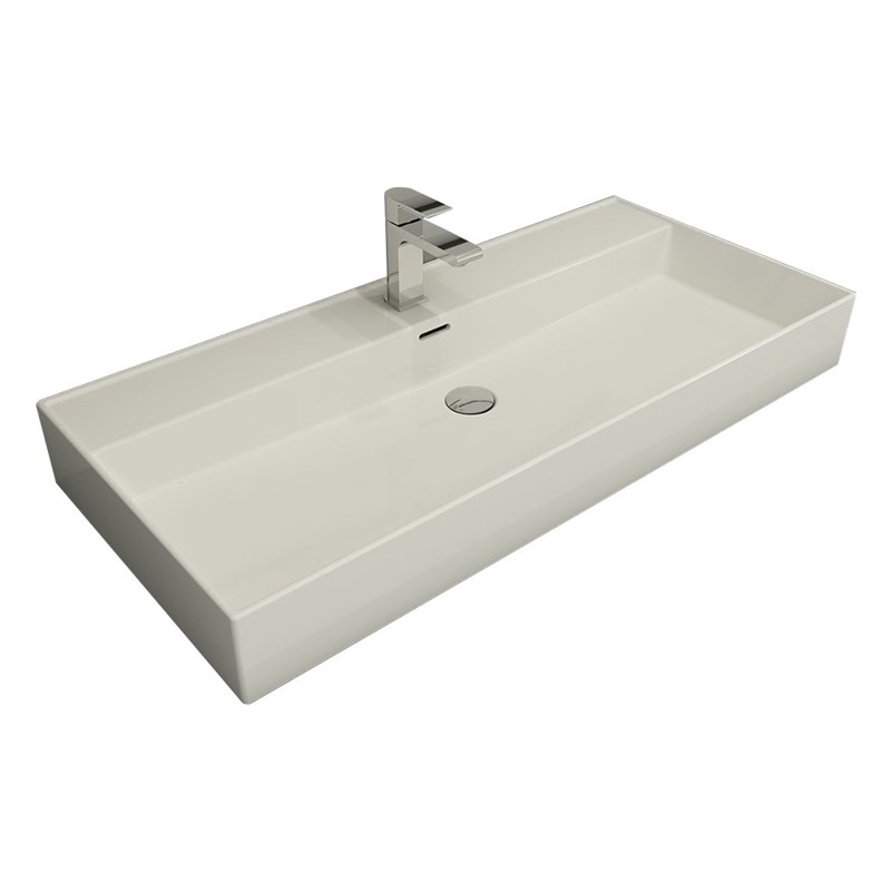 Bocchi Milano Countertop Washbasin 100cm - White #338171