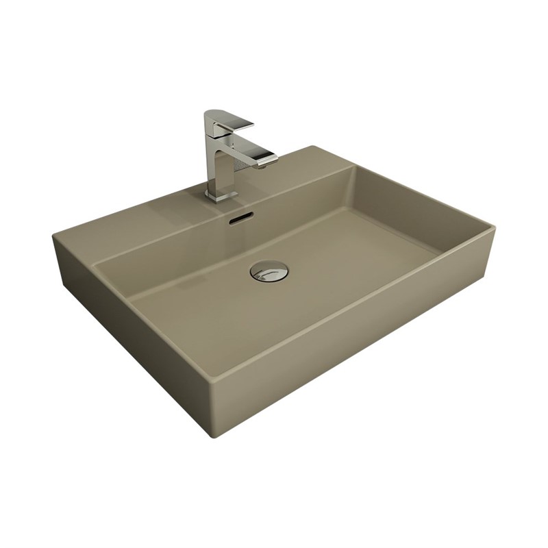 Bocchi Milano Countertop Washbasin 60cm - Matte Cashmere #338152