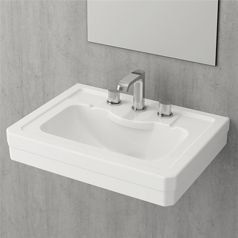 Bocchi Verona Bathroom Sink with 61 cm opening - White #338042