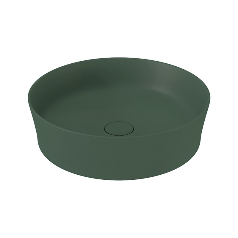 Bocchi Vessel Washbasin 38 cm - Matte Green #342676