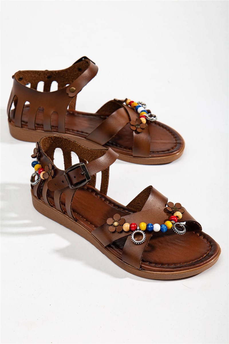 Women's Casual Sandals with Decorative Beads - Taba #367242