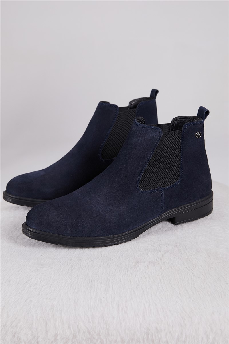 Men's leather boots TB500 - Dark blue #320165