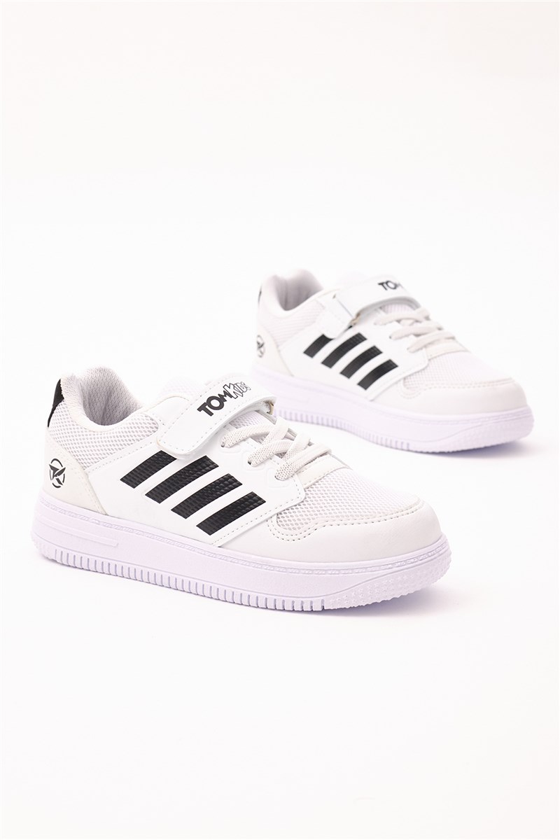 Dječje sportske uniseks cipele - bijele s crnim #401193