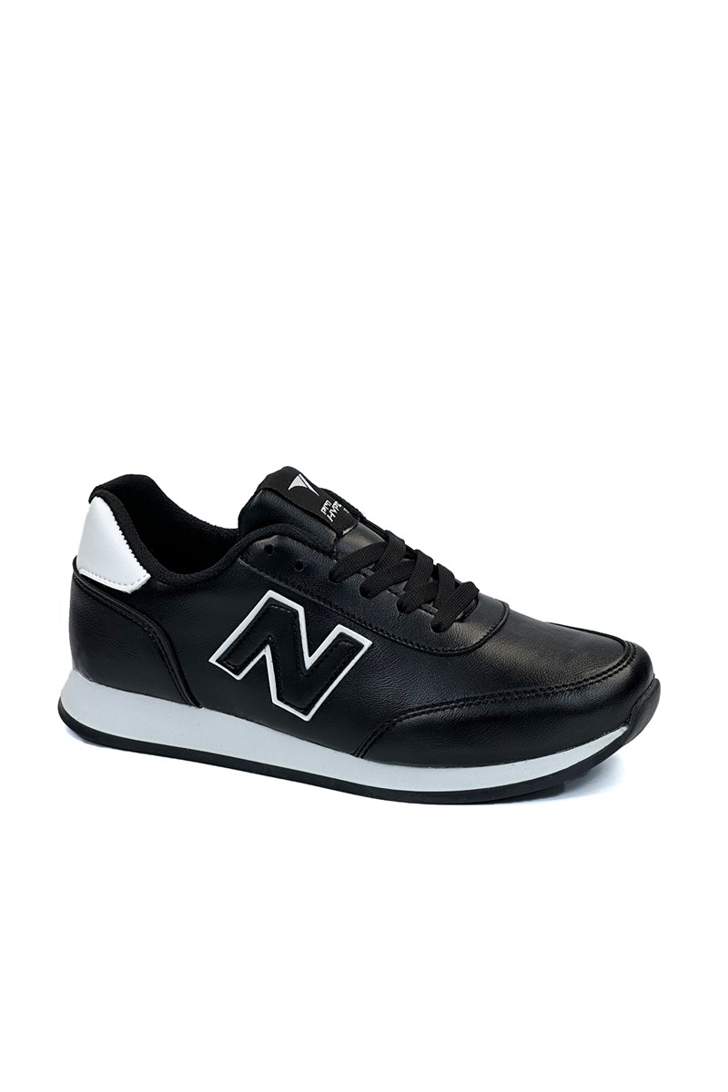 Women's Sports Shoes 51901 - Black with White #403383