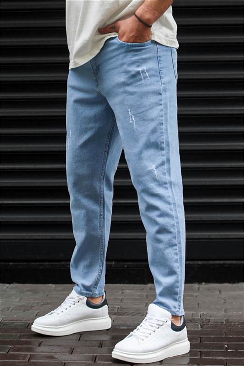 Pantaloni jeans da uomo blu ghiaccio vestibilità standard 6375 # 370632