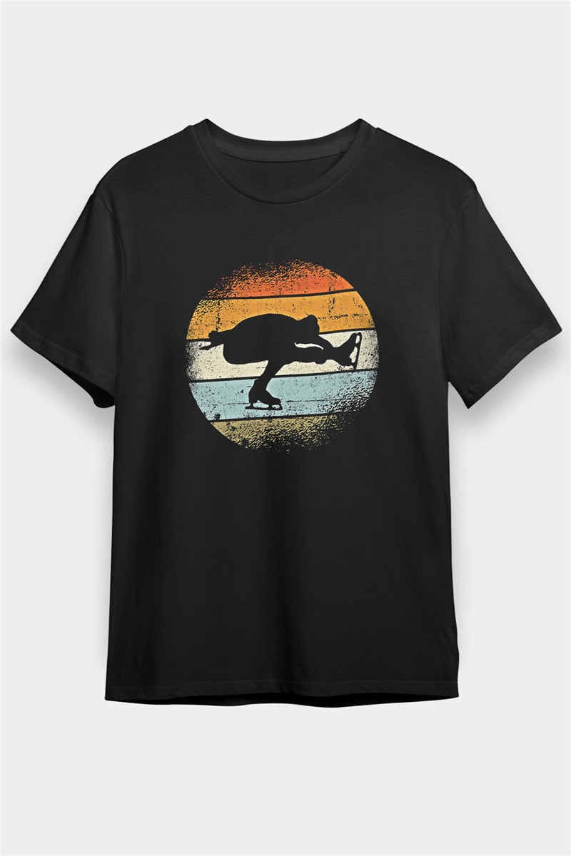 Unisex Print T-Shirt - Black #377602