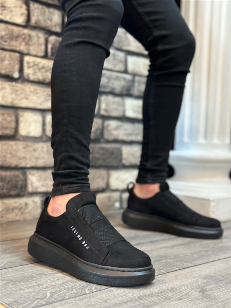 Men's Suede Shoes BA0307 - Black #401993