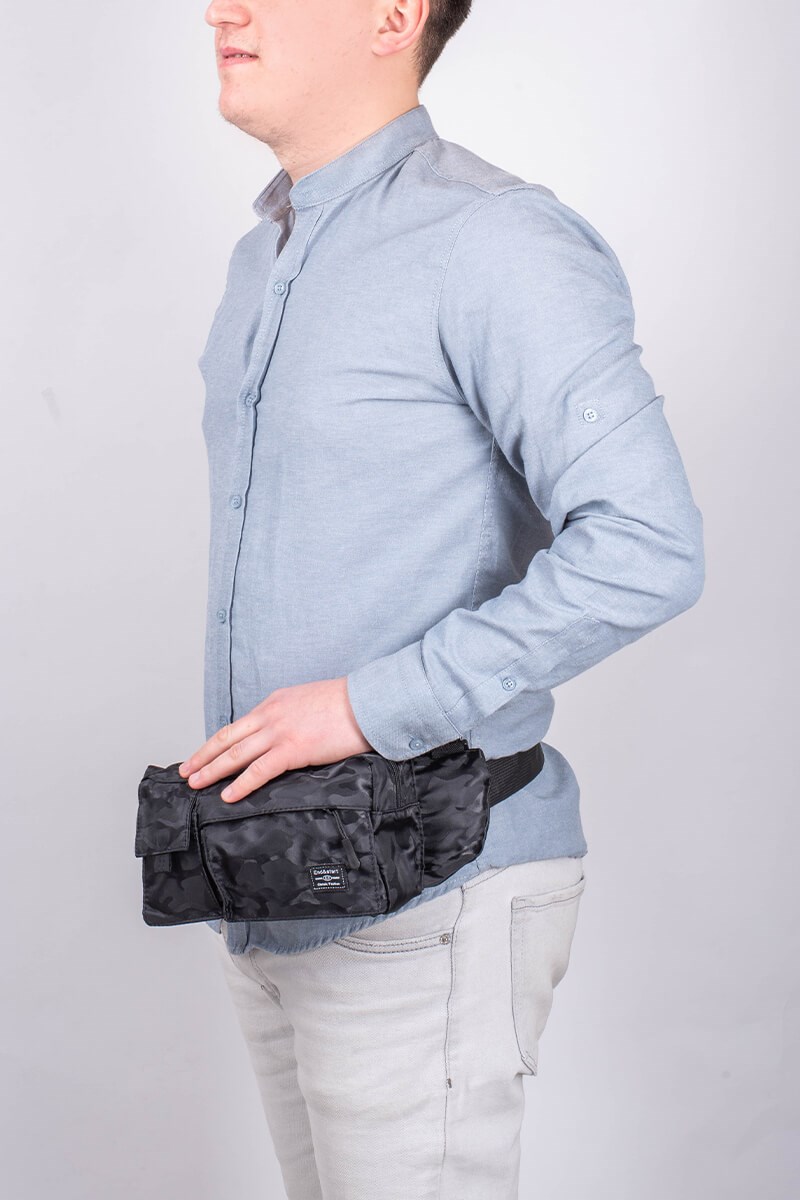 Men's Waist Bag - Black #0526