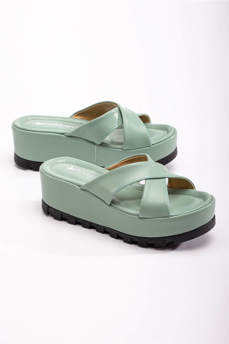 Women's Full Sole Slippers - Mint Color #370717