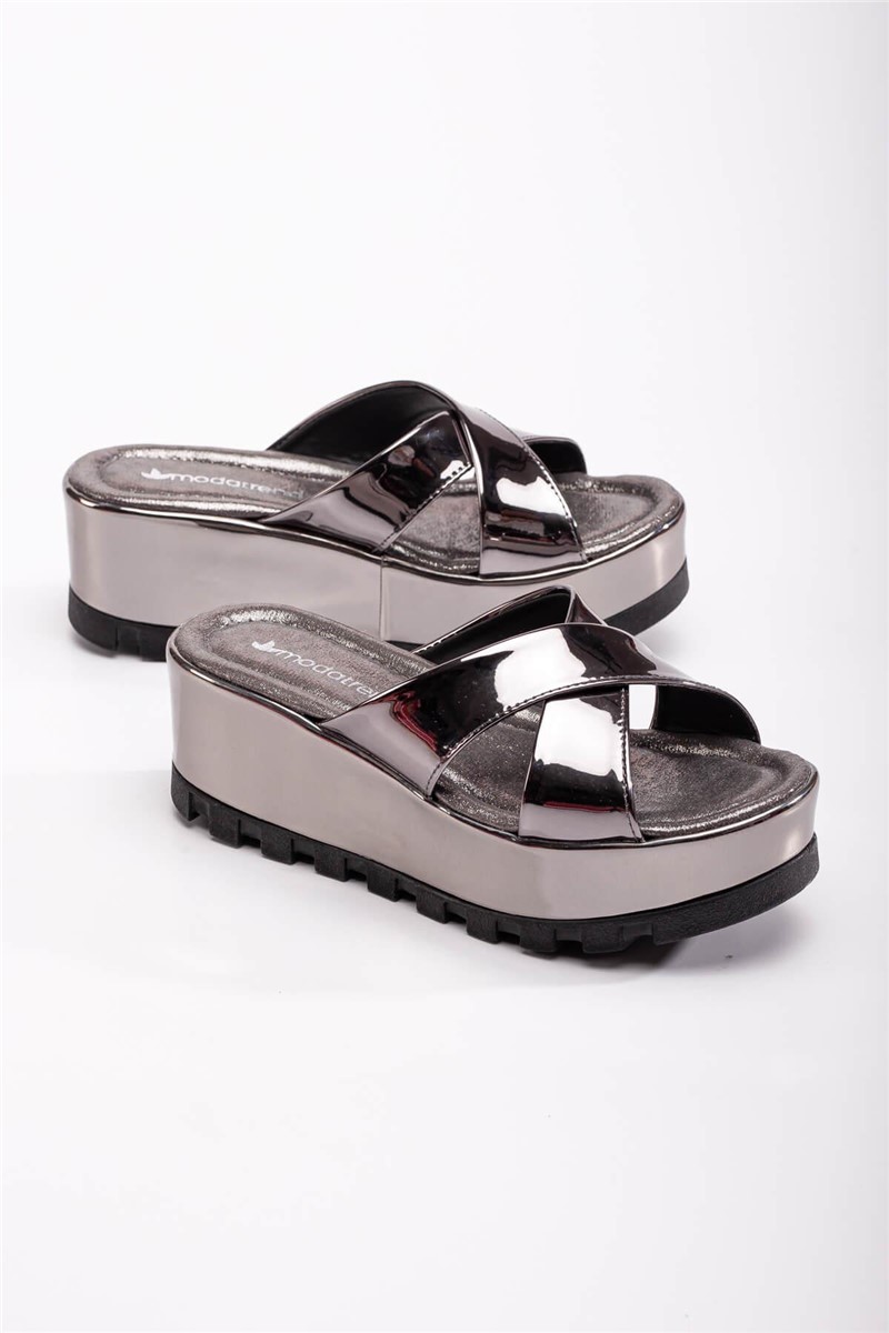 Women's Full Sole Slippers - Platinum Color #370721