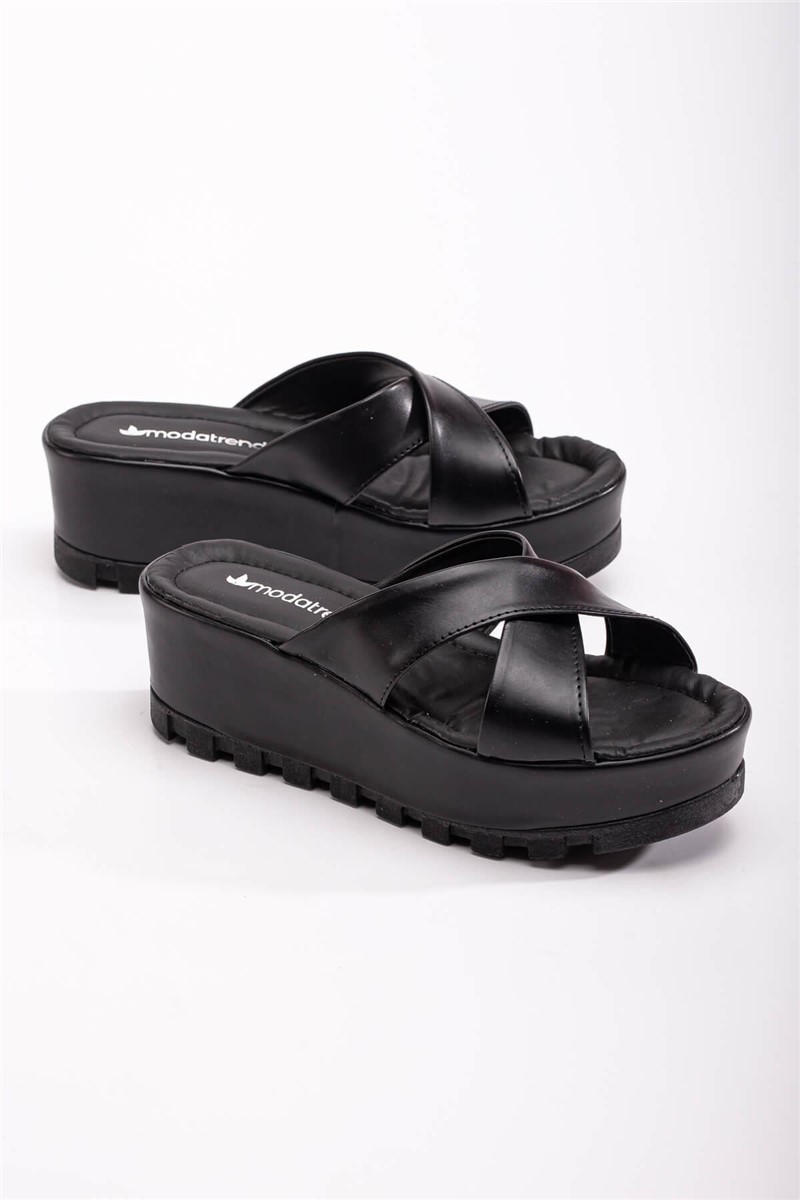 Women's Full Sole Slippers - Black #370725