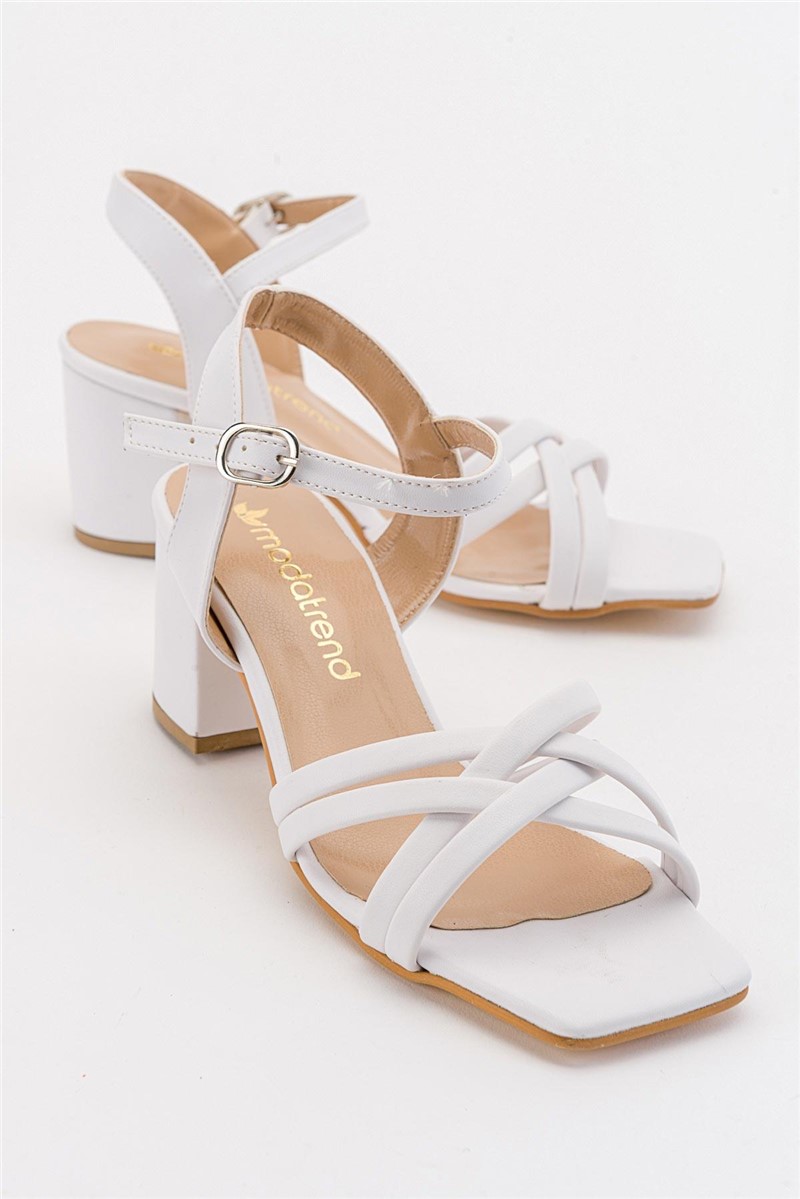 Women's Heeled Sandals - White #381859