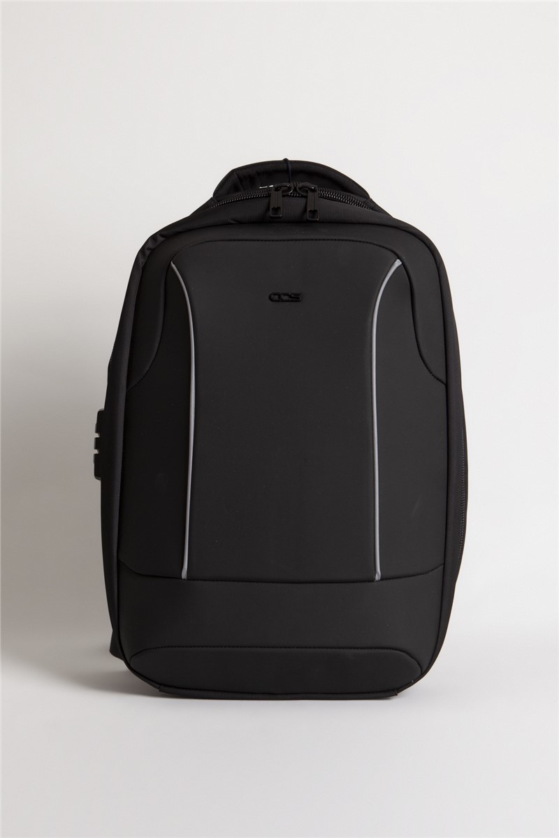 Men's laptop backpack ÇÇS-51352 - Black #332283