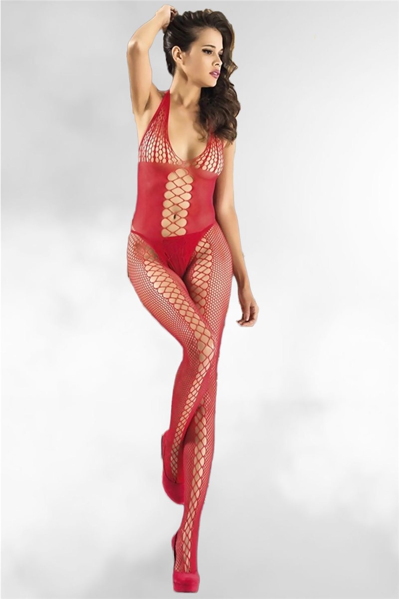 C&City Erotic fishnet suit C15511- Red #327562