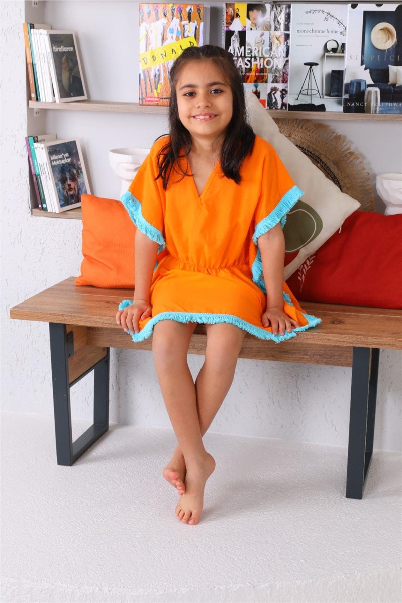 Dječja haljina za plažu-pareo 22332 - Narančasta #383388