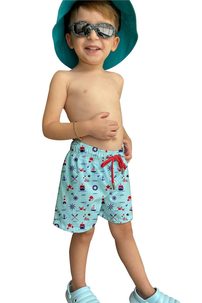 Dječje kratke hlače za plažu C11057 - Tirkizna #383065