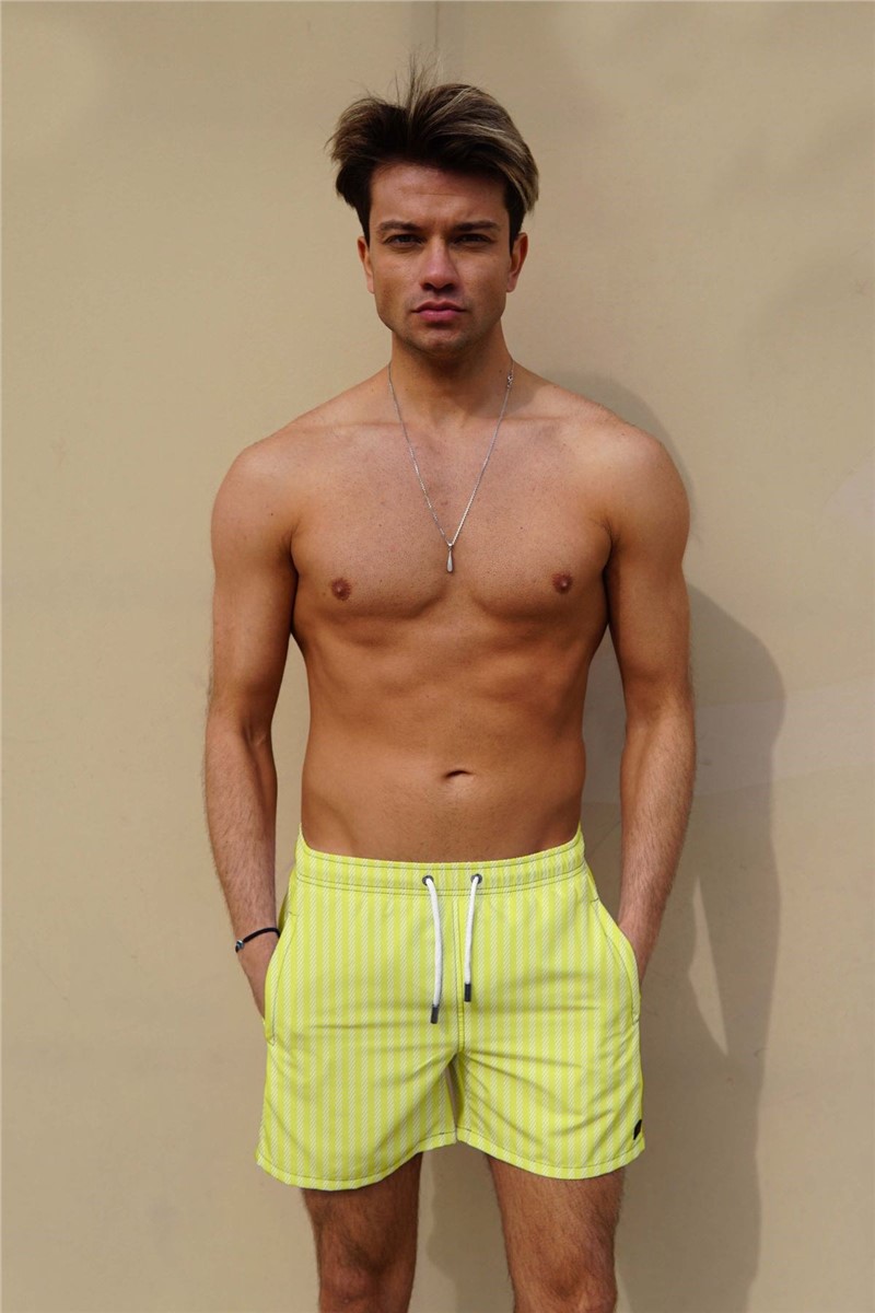 Muške kratke hlače za plažu C1152 - žuta #329831