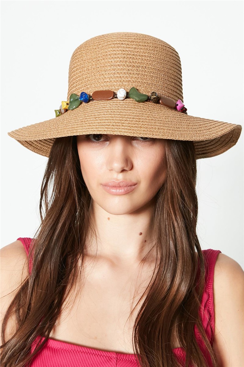 Women's Beach Hat Y23730-50 - Light Brown #383278
