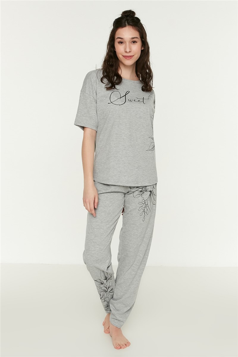 Damen Schlafanzug 111023 - grau  #328961