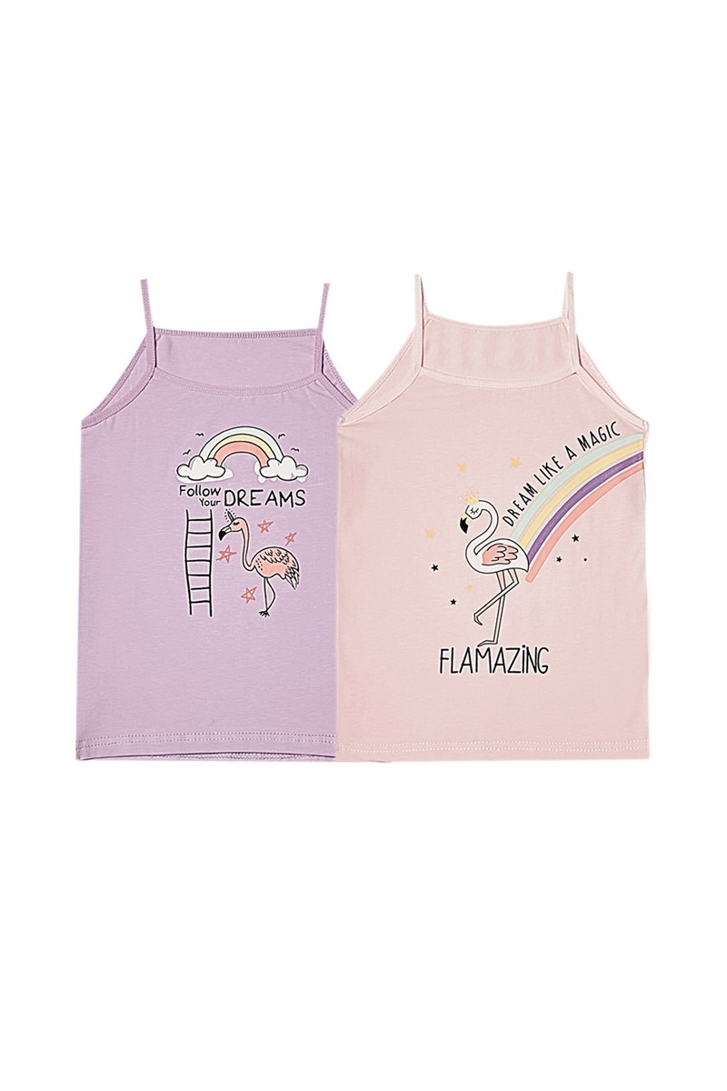 Children's tank top - 2 pcs. 1010 K-102 - Pink-Purple #324487