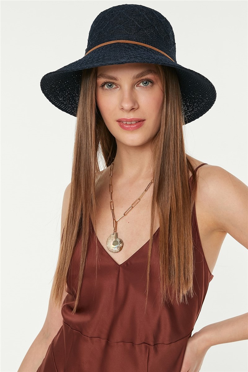 Women's beach hat P-T87400-03 - Dark blue #330092