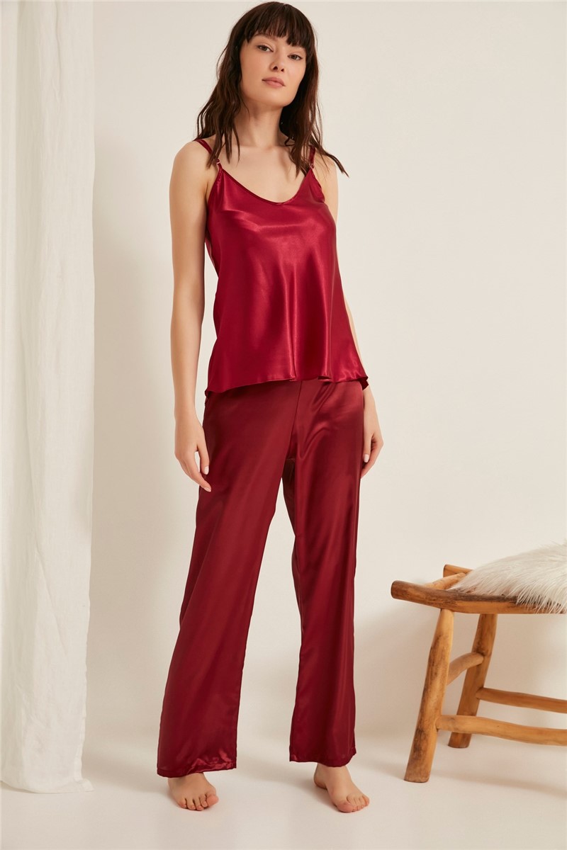 C&City Women's Pyjama - Dark Red #314051