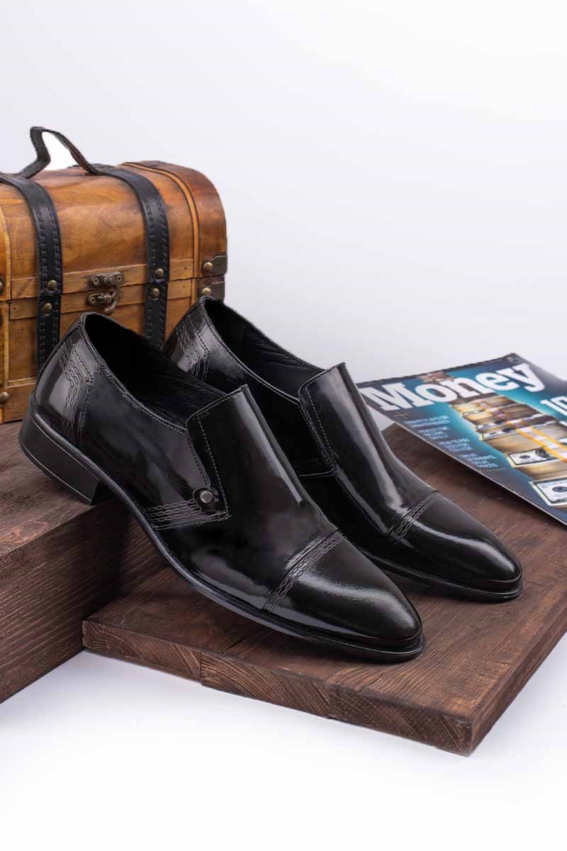 ALEXANDER GARCIA Pantofi formali din piele naturală pentru bărbați - negri 20230321164