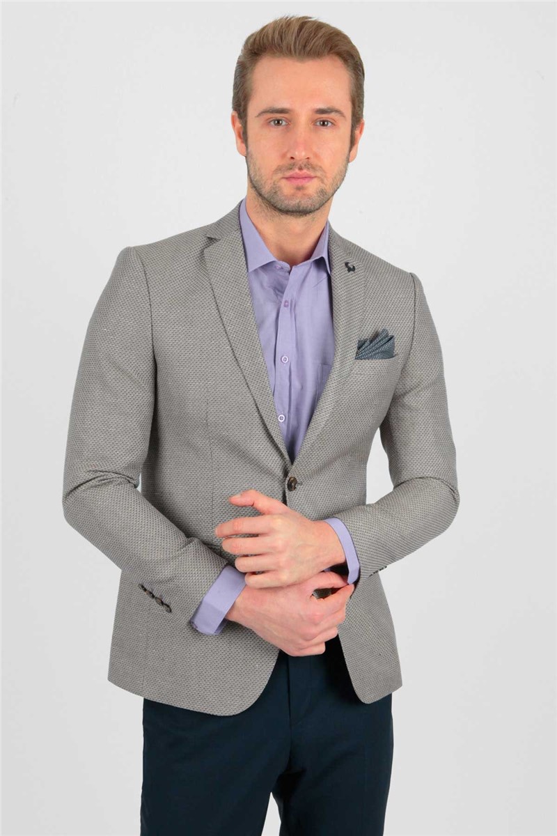 Centone Men's Blazer Jacket - Grey #268524