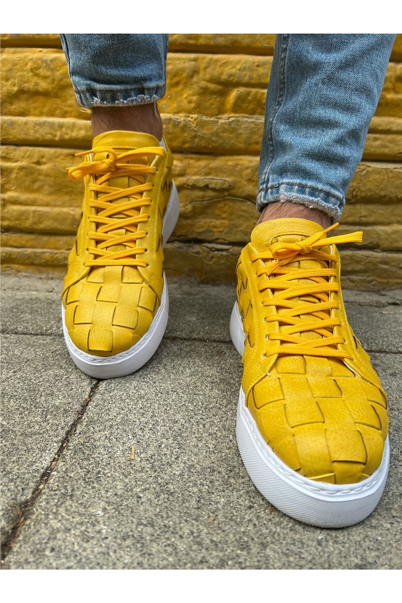 Scarpe stringate da uomo CH209 - Giallo #365940