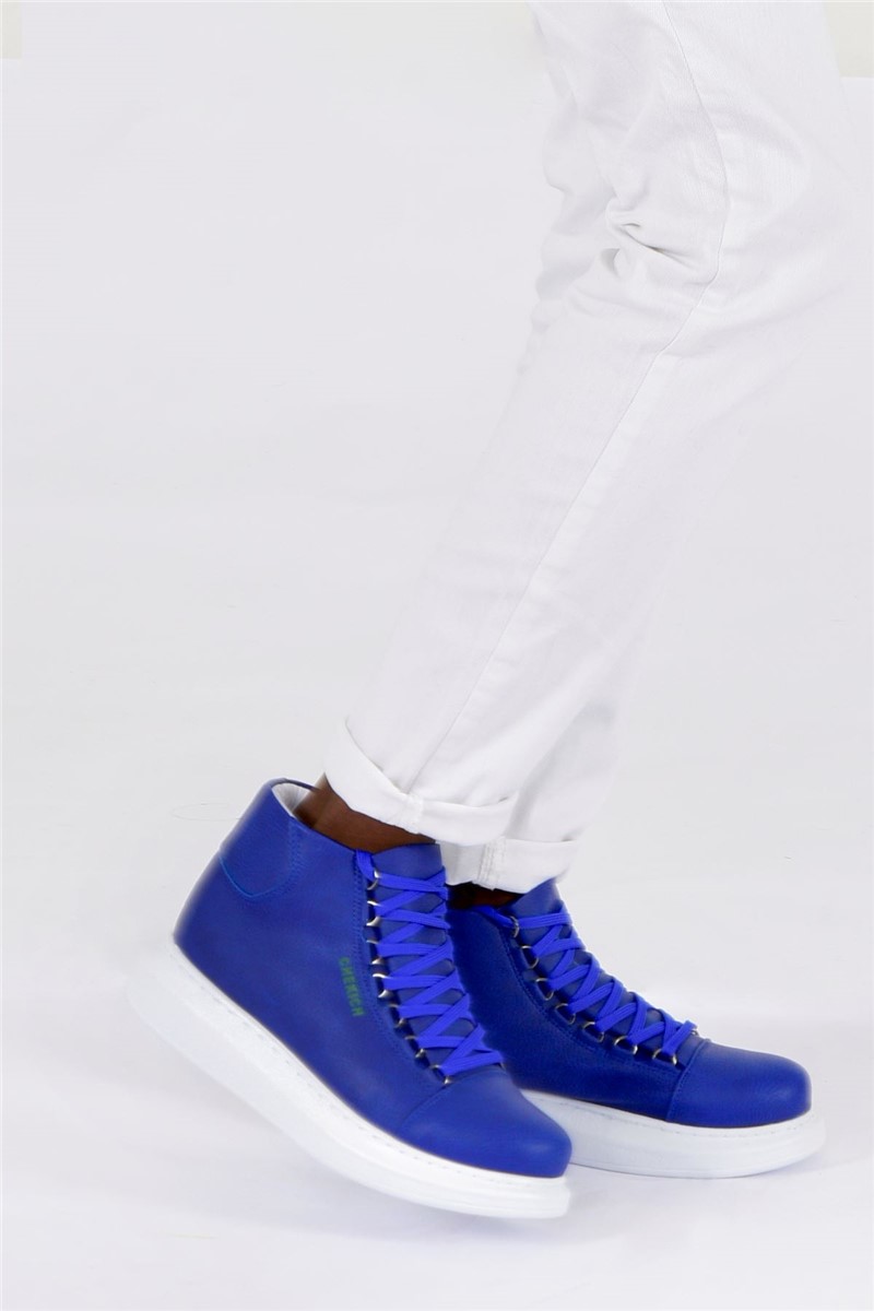 CH258 CBT Unisex Lace Up Boots - Bright Blue #367334