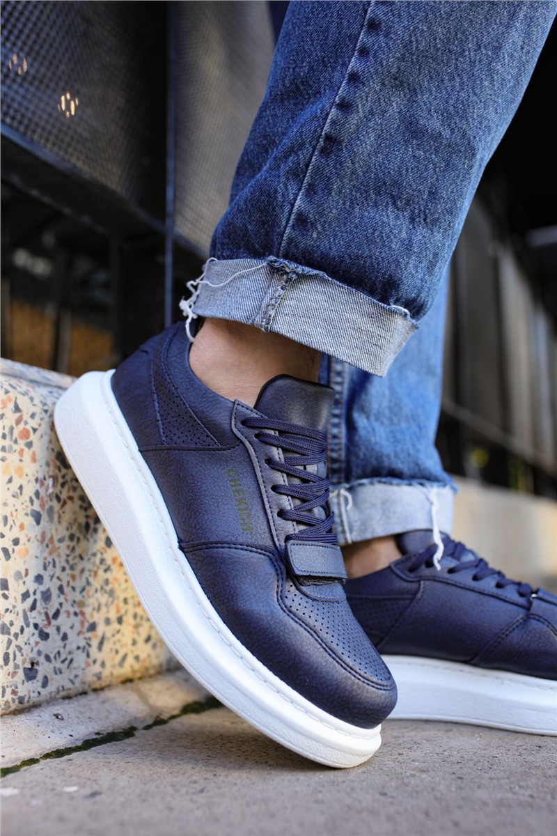 Sapatos Unissex Chekich com atacadores CH073 - Azul Escuro #359393